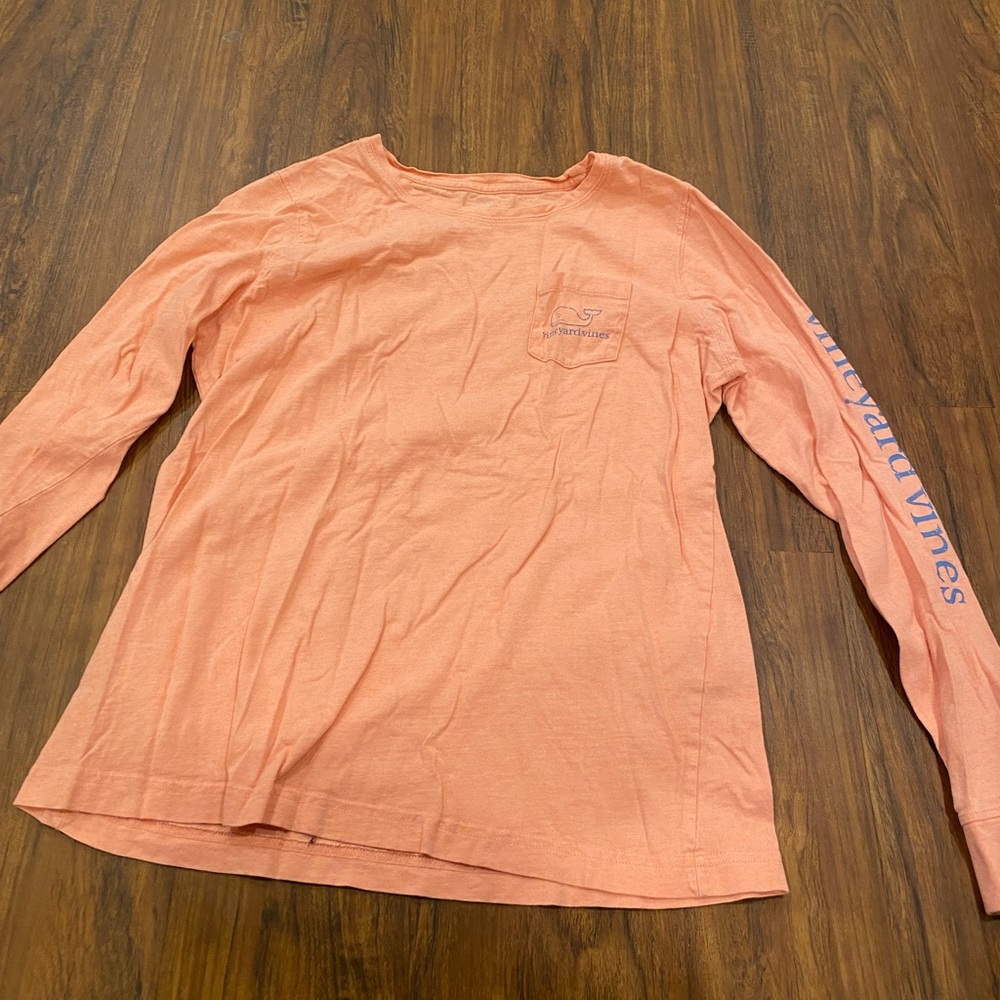 size small light pink women’s vineyard vines long sleeve